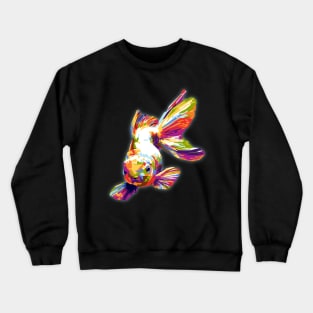 colorful goldfish in wpap style Crewneck Sweatshirt